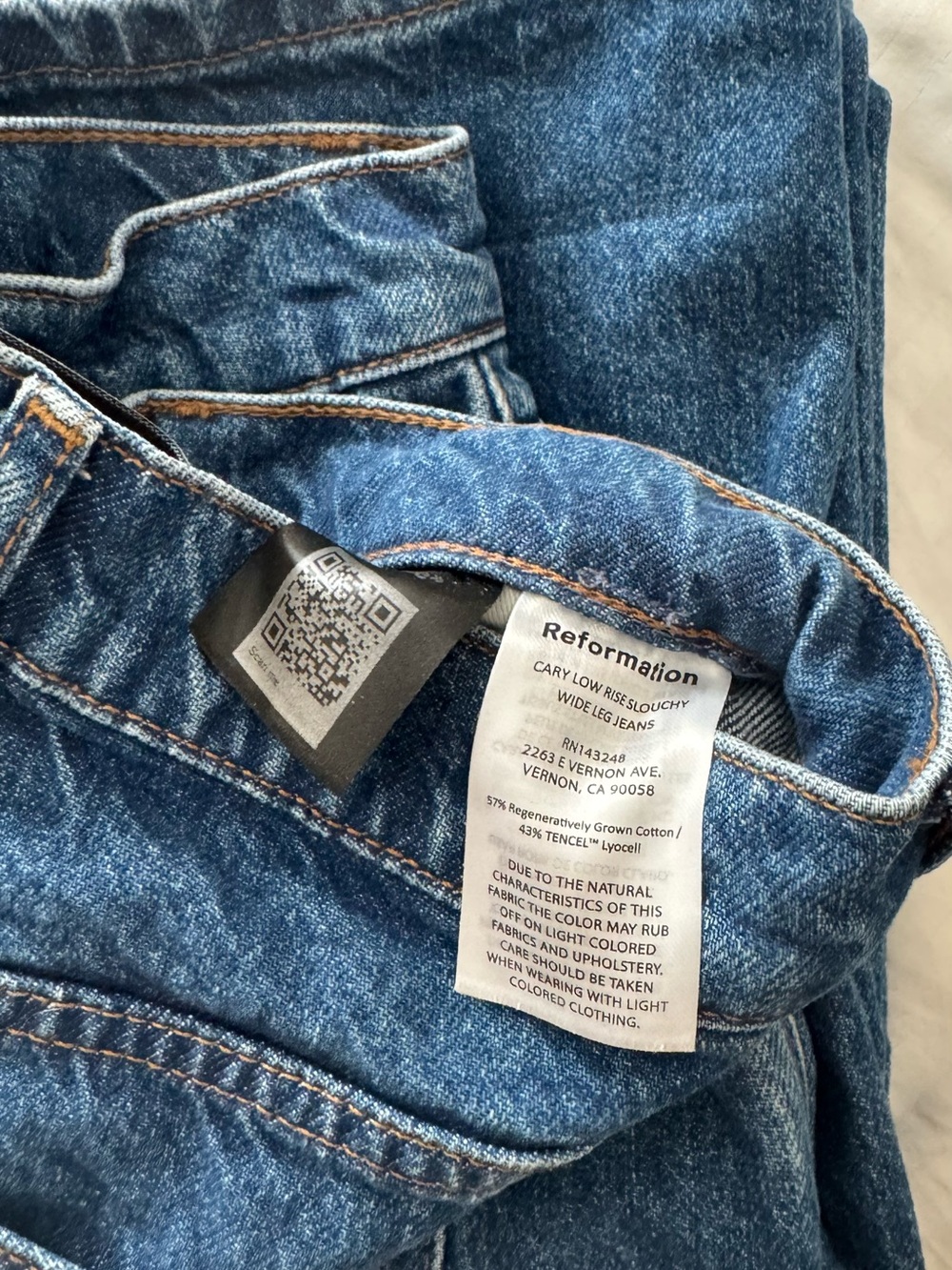 Reformation Dark Blue Straight Jeans - Picture 5 of 5